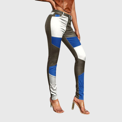 Vayla | Tube Pants with Colour Block Pattern