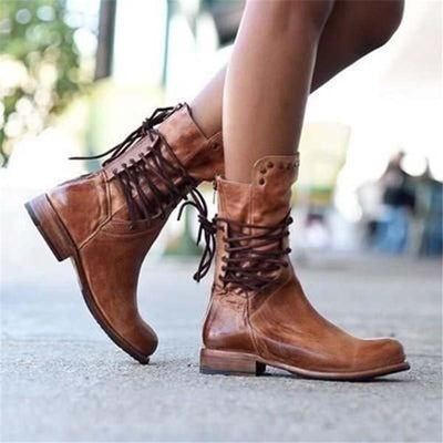 Vayla | Vintage Lace-Up Boots