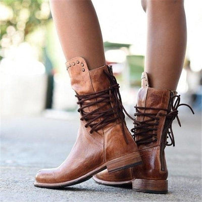 Vayla | Vintage Lace-Up Boots