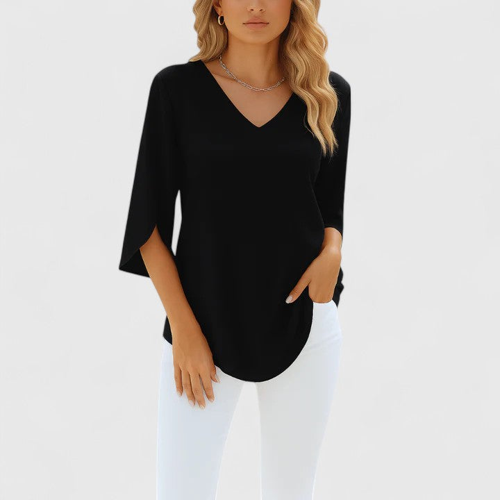 Vayla | Sophisticated V-Neck Blouse