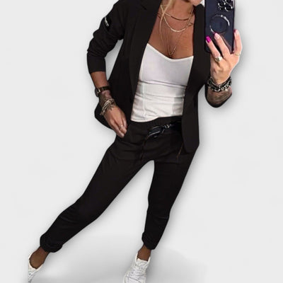 Vayla | Elegant Set of Top, Jacket, and Trousers