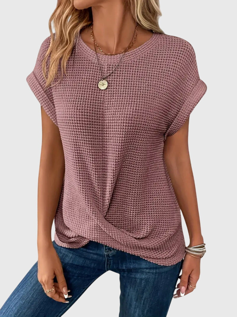 Vayla | Elegant Blouse with Crew Neck