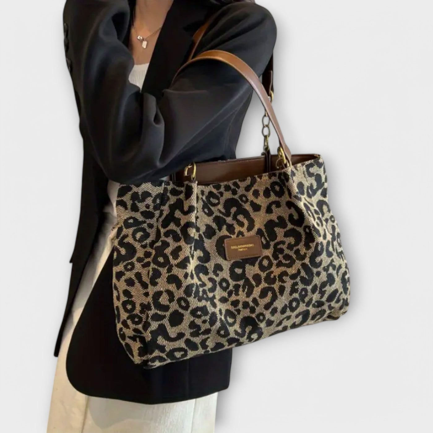 Vayla | Leopard Canvas Tote