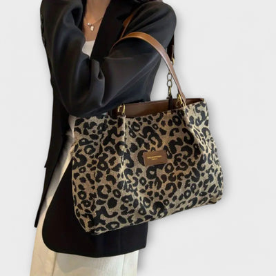 Vayla | Leopard Canvas Tote