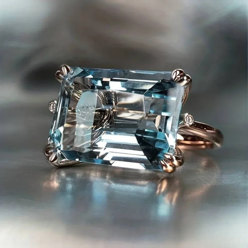 Vayla | Classic Vintage Blue Zirconia Ring