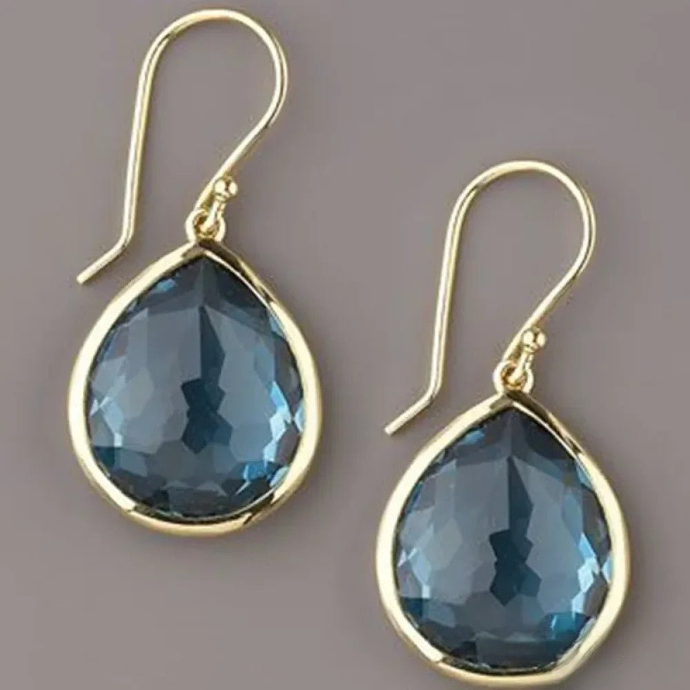 Vayla Retro Blue Drop Earrings |