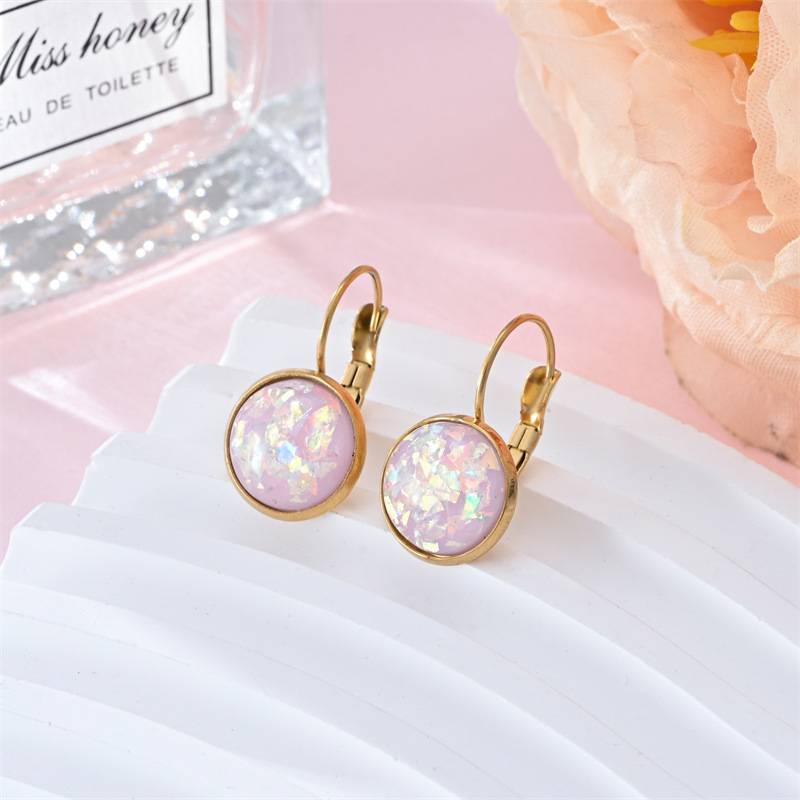 Vayla | Retro Opalstein Gold Earrings