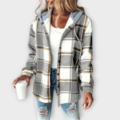 Vayla | Plaid Hooded Shacket – Effortless Style & Comfort