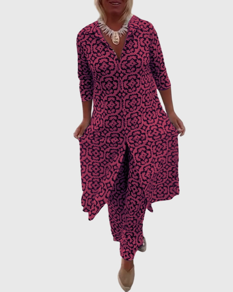 Vayla | Elegant Vintage Two-Piece Set