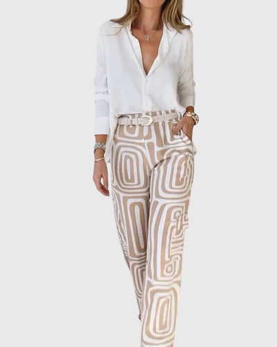 Vayla | Stylish Trousers + Free Blouse & Belt