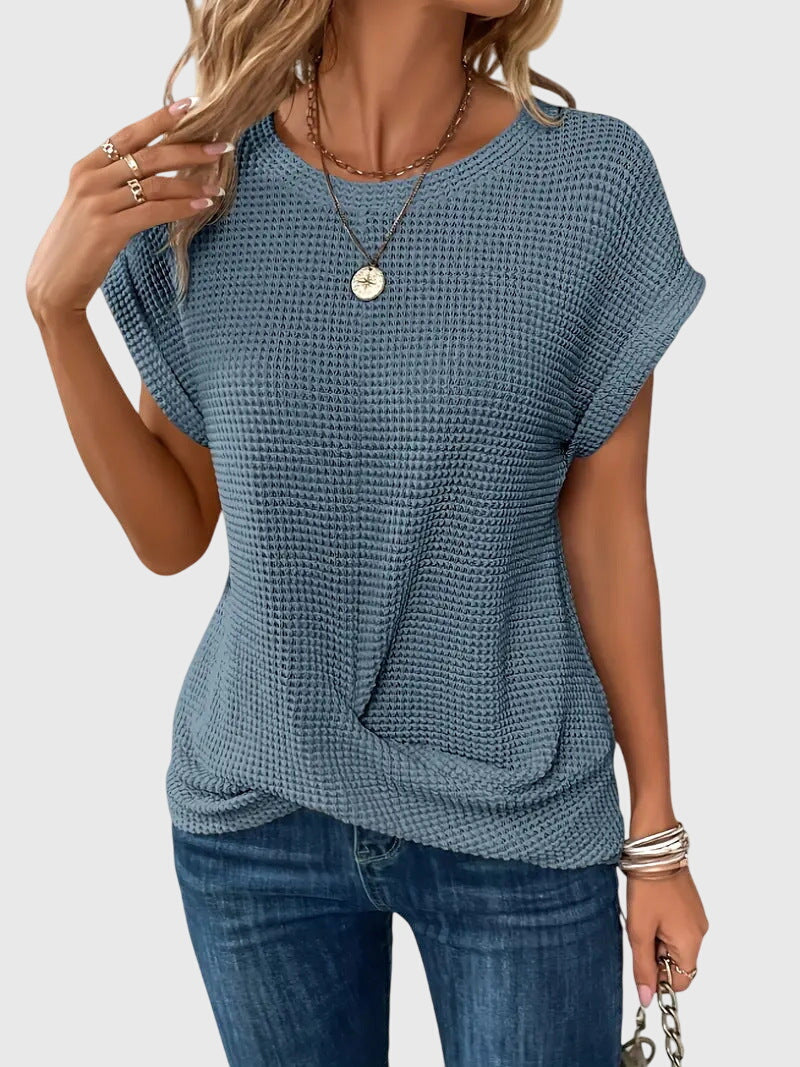 Vayla | Elegant Blouse with Crew Neck