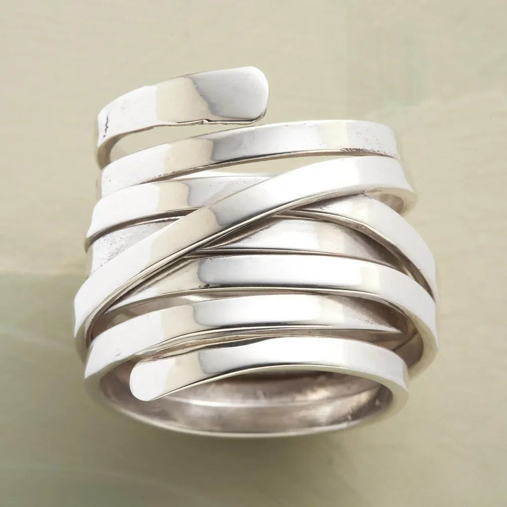 Vayla Antique Thick Layer Silver Ring |