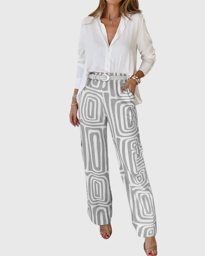 Vayla | Stylish Trousers + Free Blouse & Belt