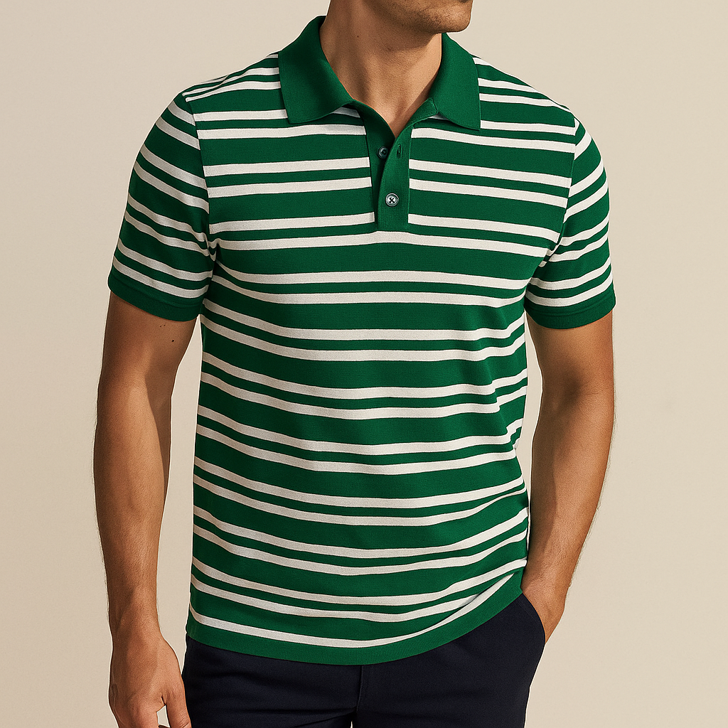 Muccino Striped Polo Shirt