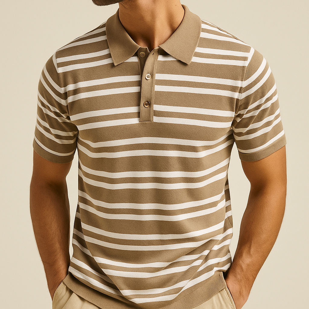 Muccino Striped Polo Shirt