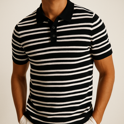 Muccino Striped Polo Shirt
