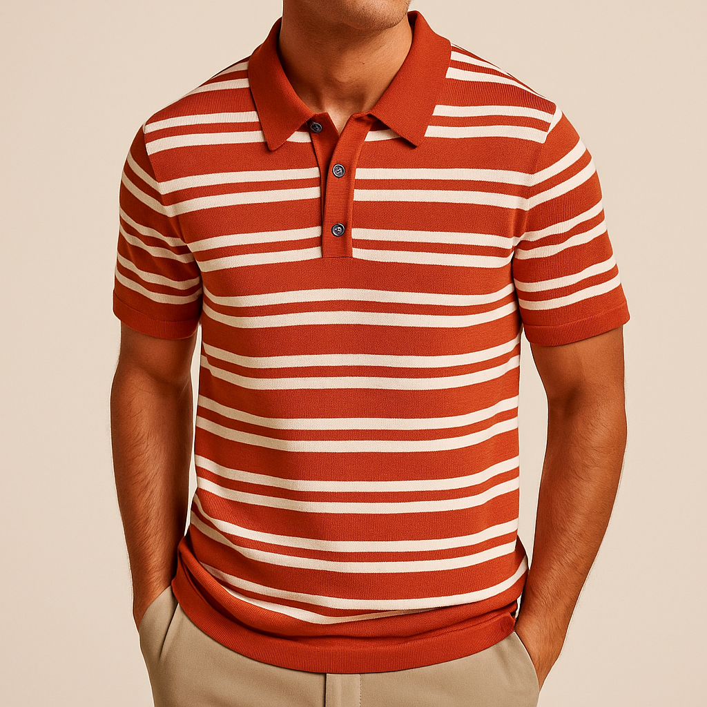 Muccino Striped Polo Shirt