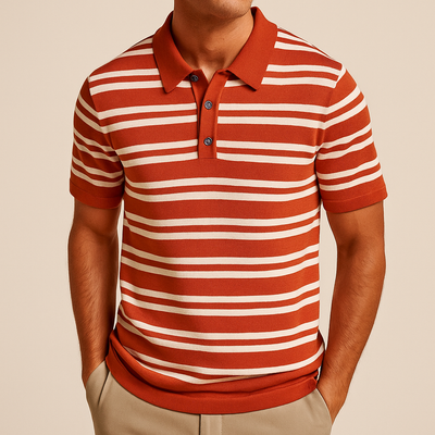 Muccino Striped Polo Shirt