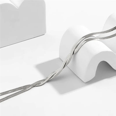 Vayla | Elegant Long Necklace with Adjustable Snake Design