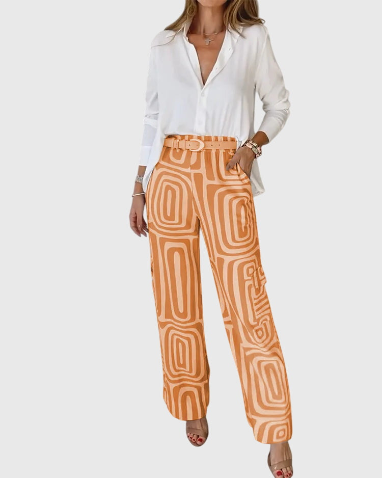 Vayla | Stylish Trousers + Free Blouse & Belt