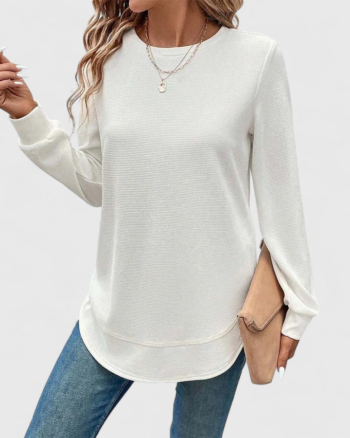 Vayla | Elegant O-Neck Long Sleeve