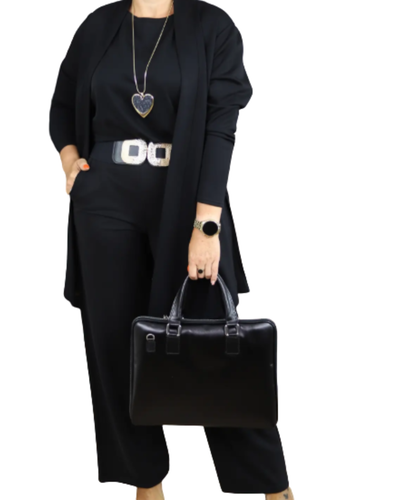 Hannelore | 3-piece set with long cardigan, elegant comfort, and versatile style for all occasions