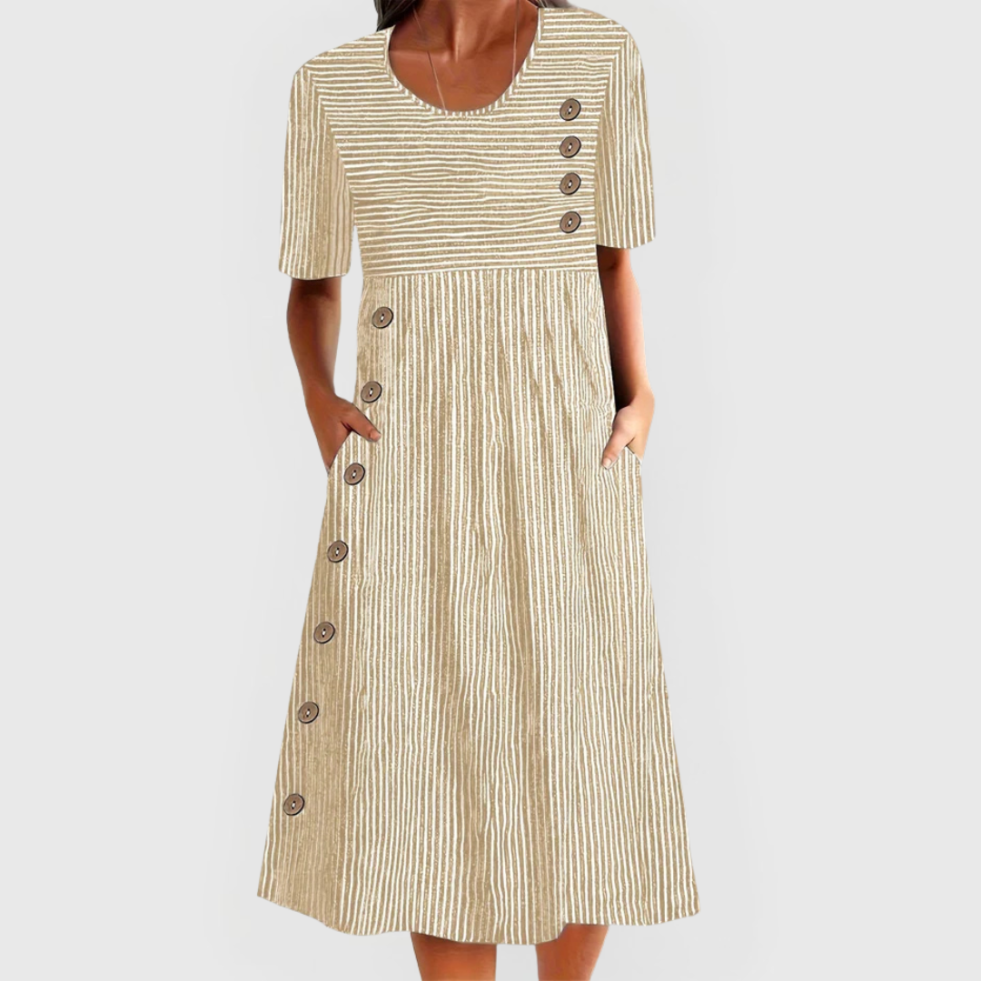 Vayla Striped Midi Dress |
