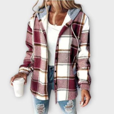 Vayla | Plaid Hooded Shacket – Effortless Style & Comfort