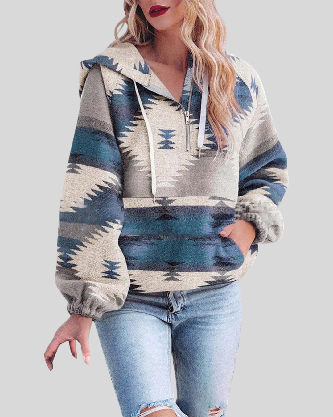 Vayla | Comfy Oversized Zip Up Long Sleeve Hoodie Sweatshirt