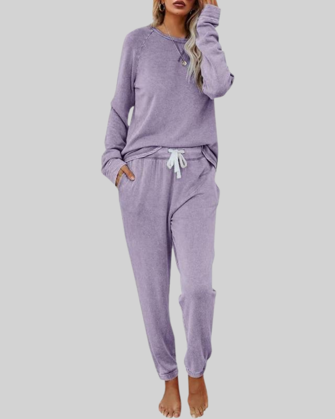 Vayla | Casual Long Sleeve and Sweatpants Set