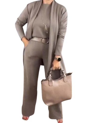 Hannelore | 3-piece set with long cardigan, elegant comfort, and versatile style for all occasions