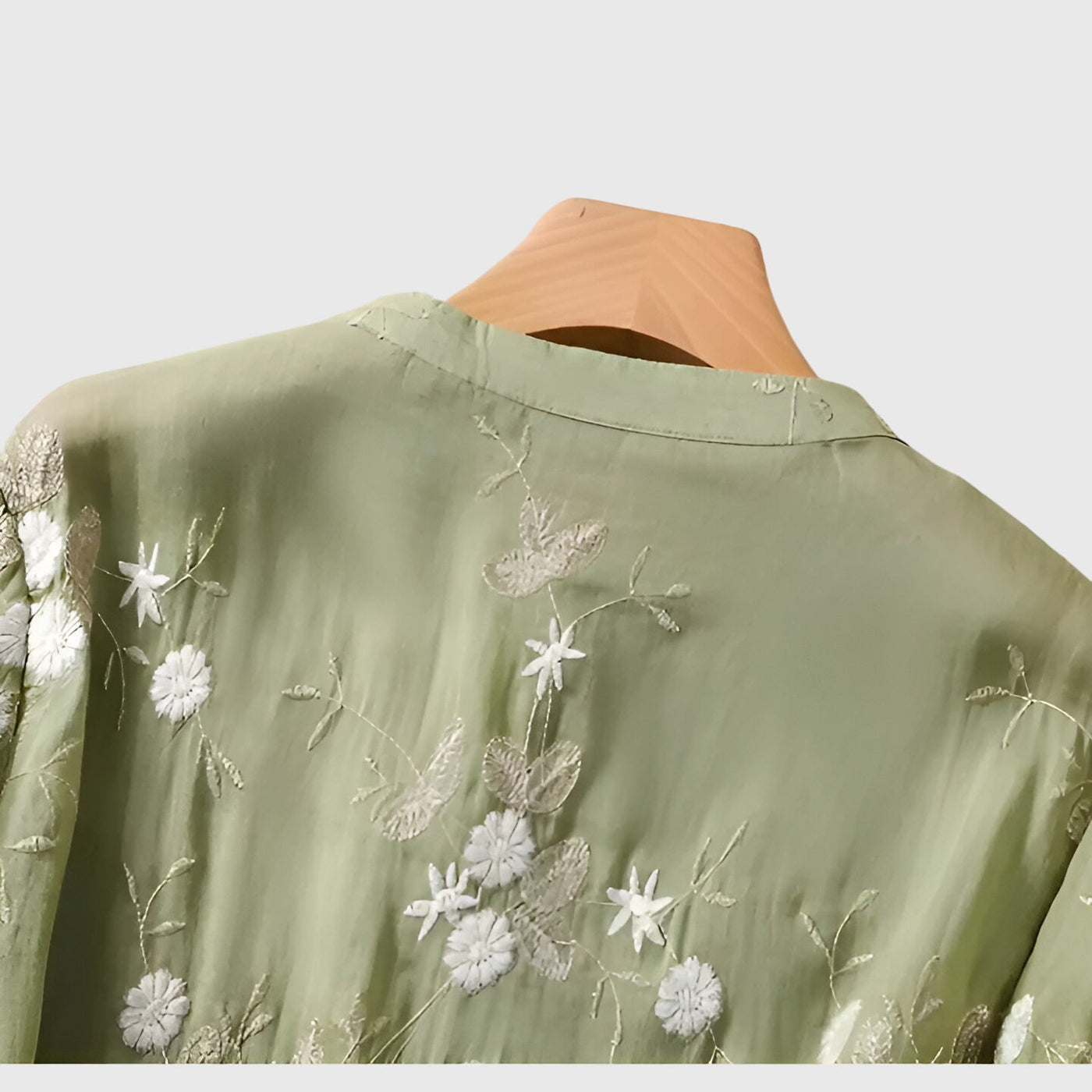 Vayla | Elegant Top with Embroidered Flowers