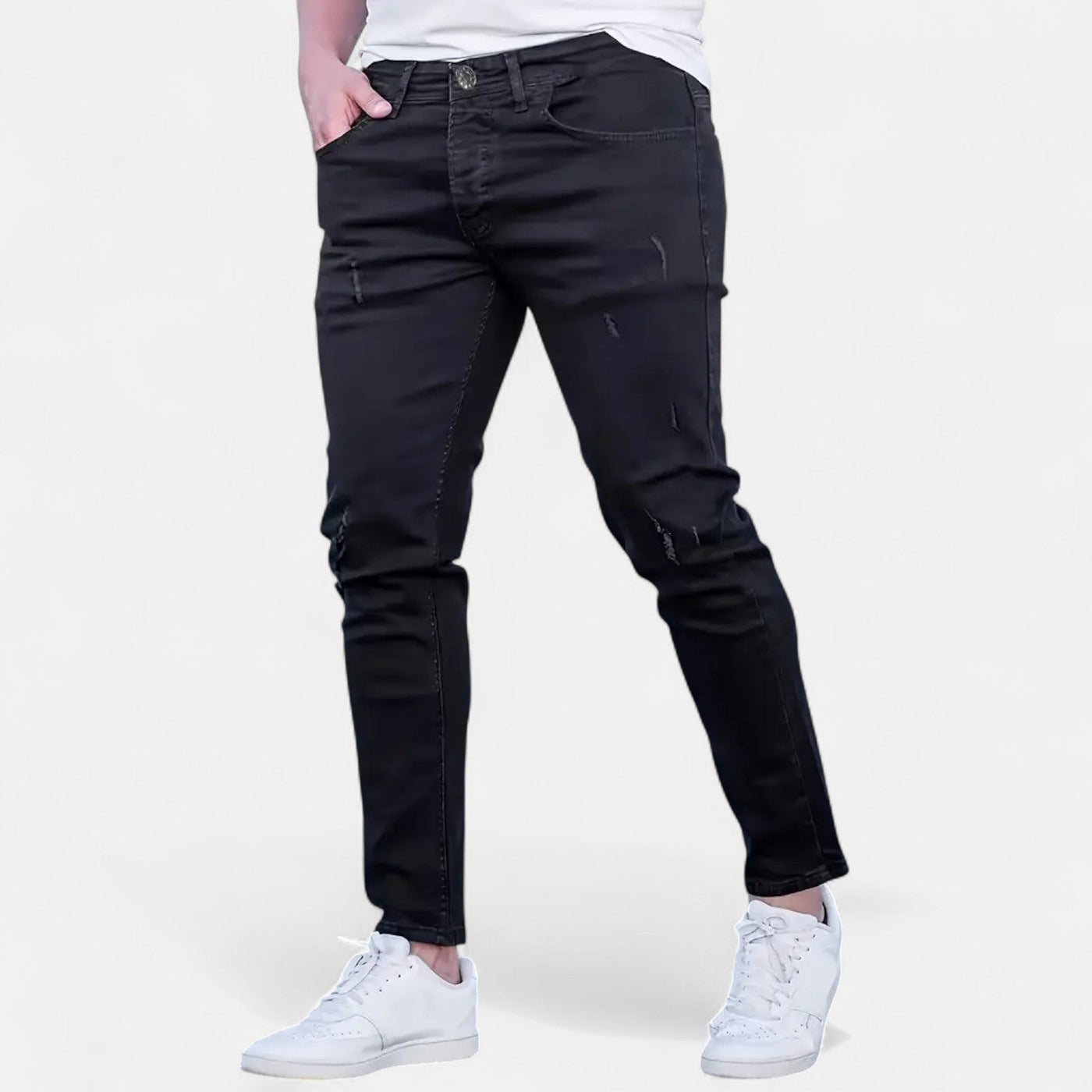 Ermes™ | Slim Fit Jeans with Ripped Design