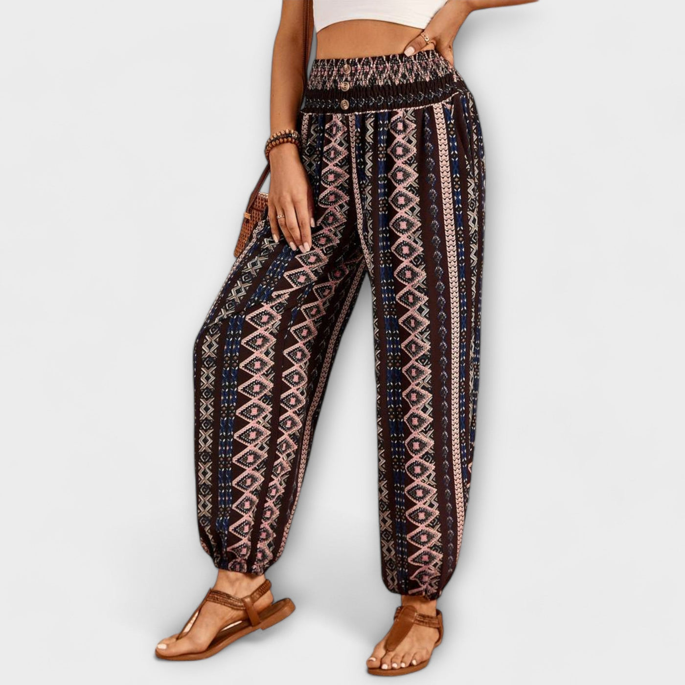 Vayla | Trousers with Ethnic Graphic