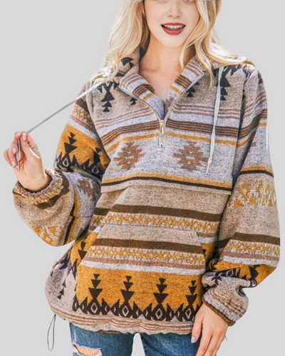 Vayla | Comfy Oversized Zip Up Long Sleeve Hoodie Sweatshirt