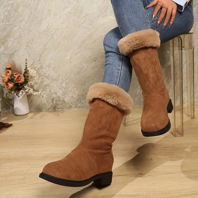 Vayla | Faux Fur Lined Mid-Calf Boots