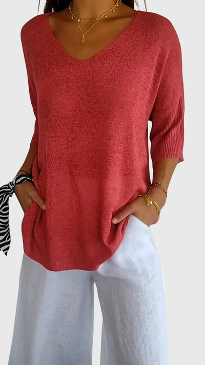 Vayla | Elegant V-Neck Top