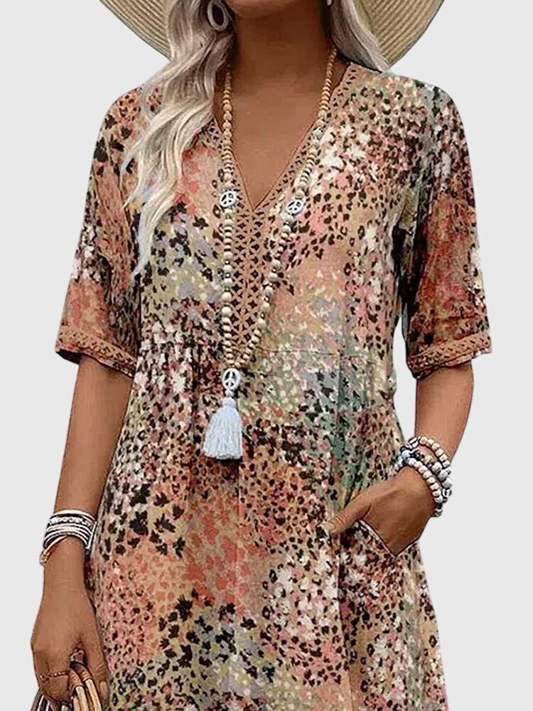 Vayla | Elegant Floral Midi Dress