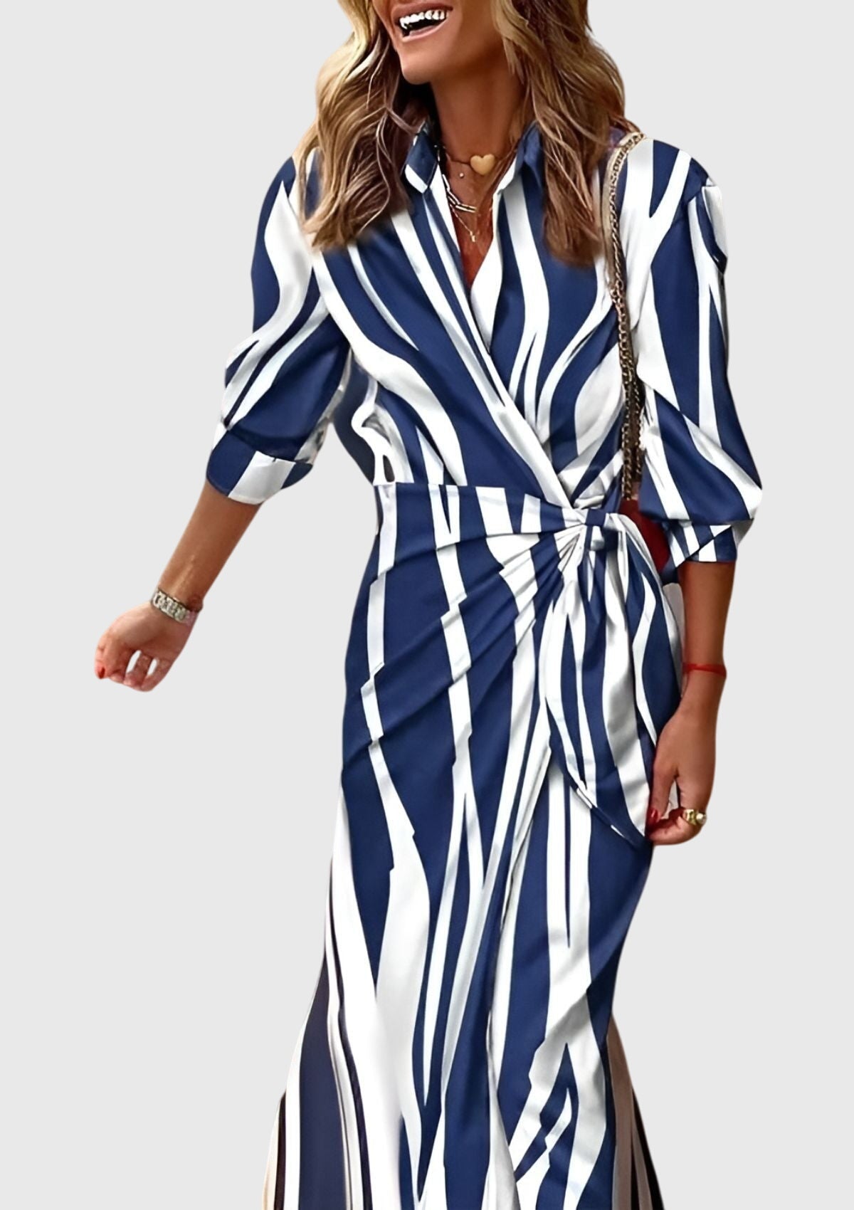 Vayla | Elegant Wrap Dress with Print
