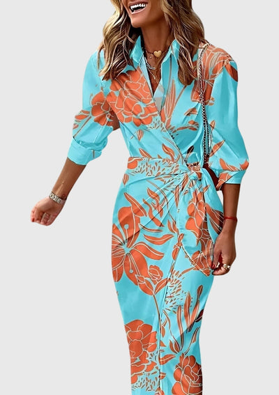 Vayla | Elegant Wrap Dress with Print