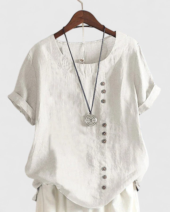 Vayla | Comfortable Short Sleeve Blouse