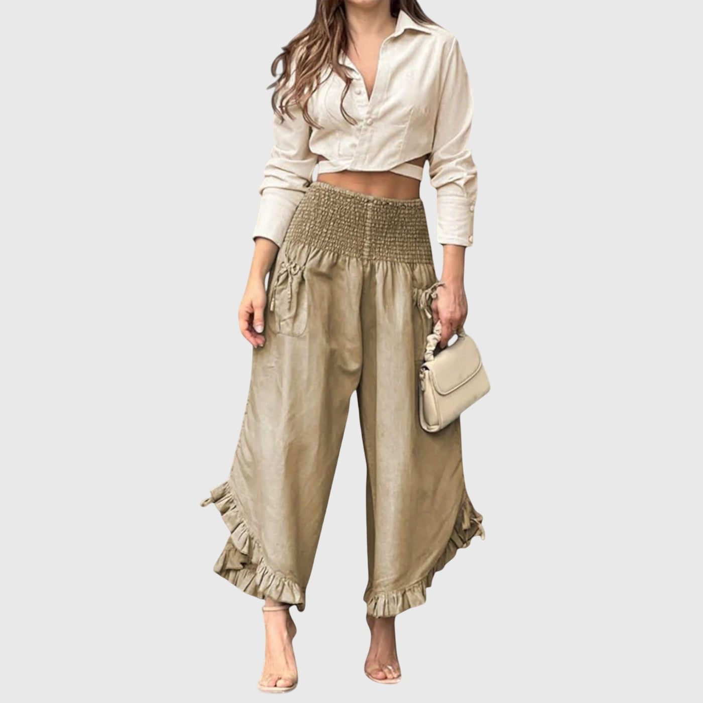 Vayla | Casual Trousers with Fashionable Pleats