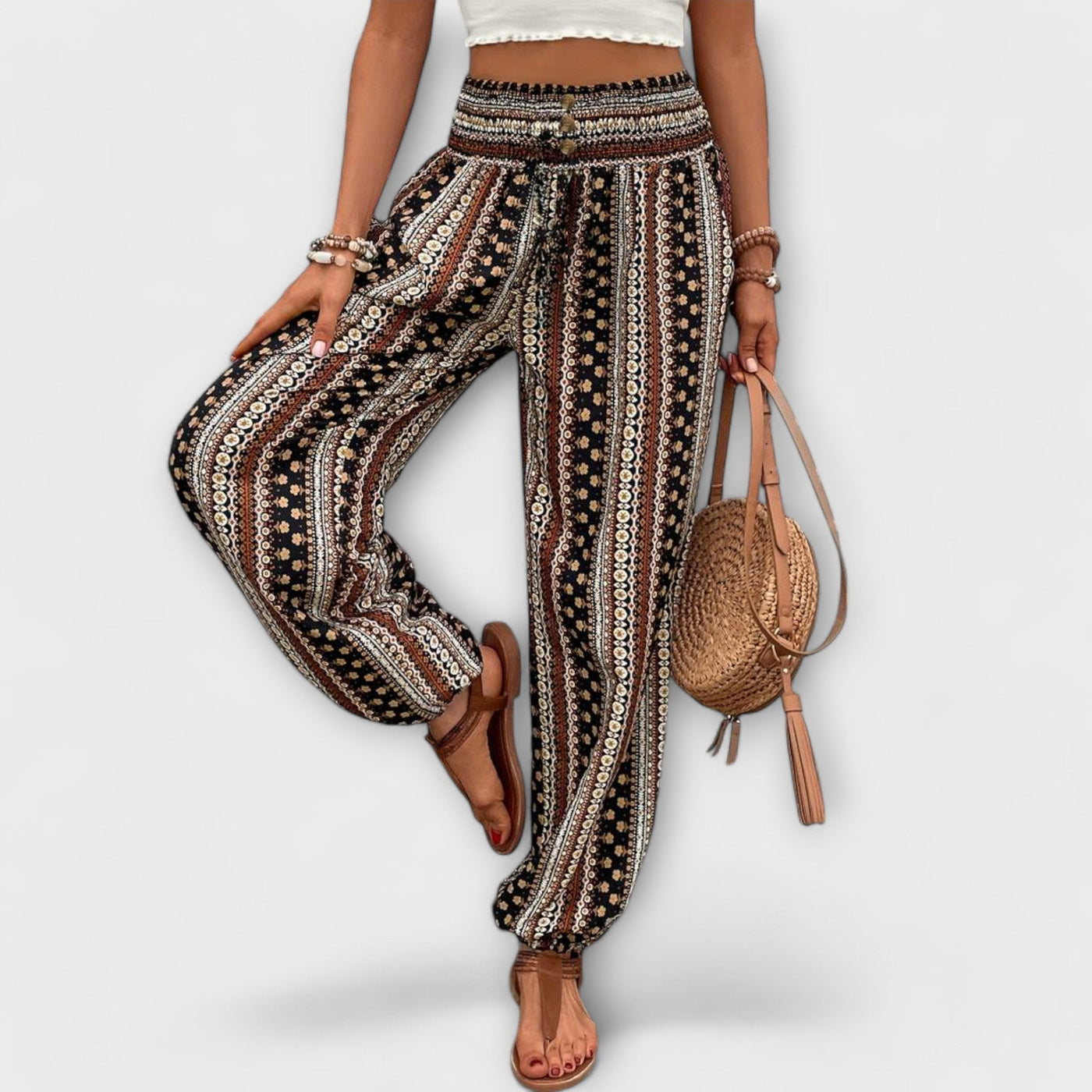 Vayla | Trousers with Ethnic Graphic