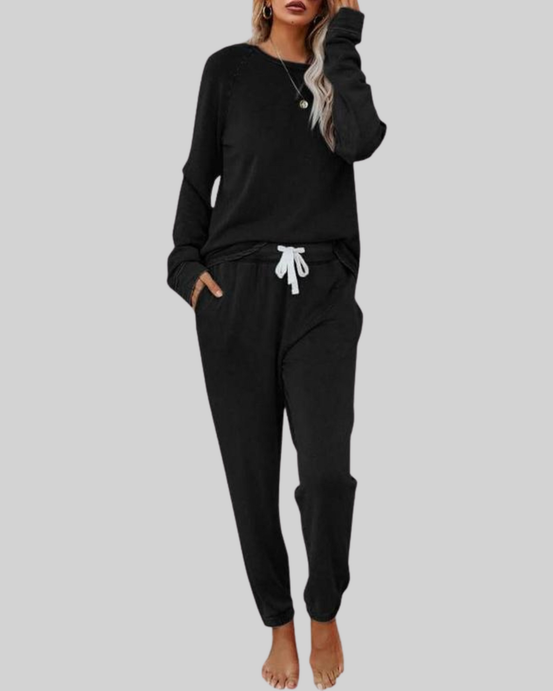 Vayla | Casual Long Sleeve and Sweatpants Set