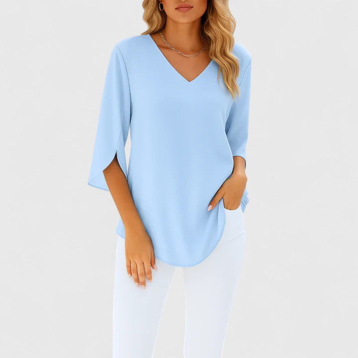 Vayla | Sophisticated V-Neck Blouse
