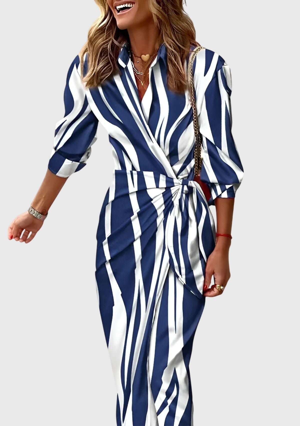 Vayla | Elegant Wrap Dress with Print