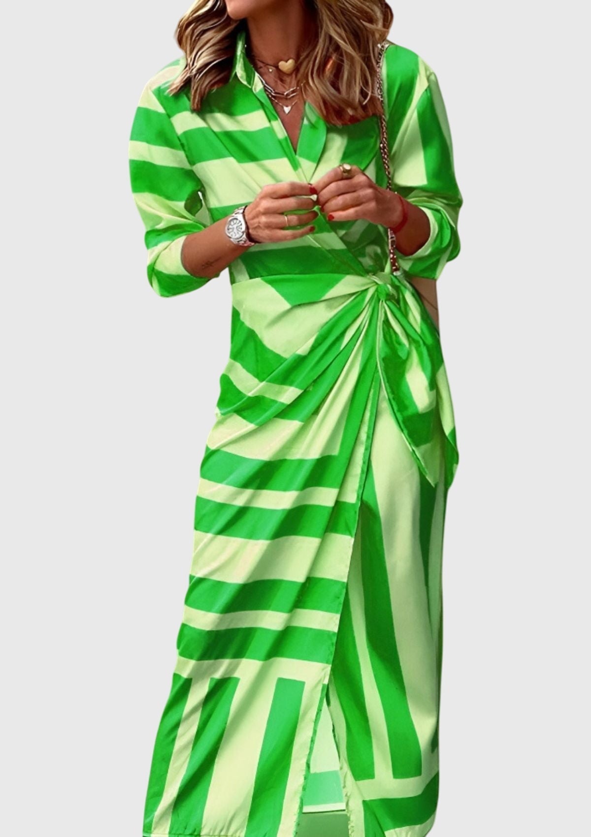 Vayla | Elegant Wrap Dress with Print