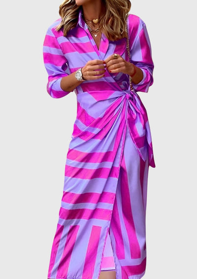 Vayla | Elegant Wrap Dress with Print