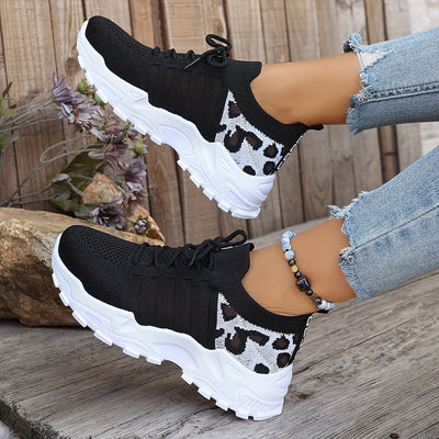 Vayla | Leopard Knit Sneakers