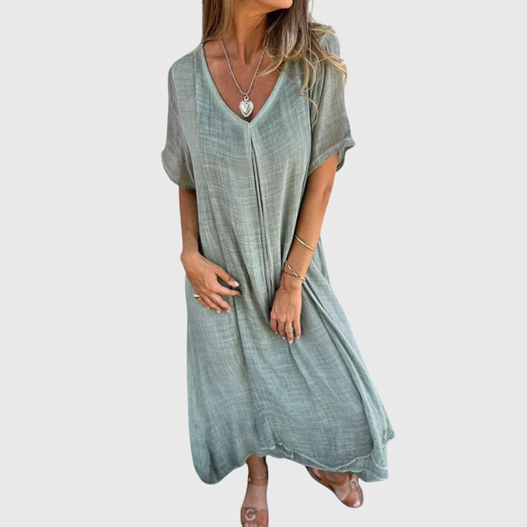 Vayla | Elegant Lightweight V-Neck Dress